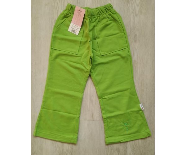 Dívčí tepláky Kytka, zelené, 98