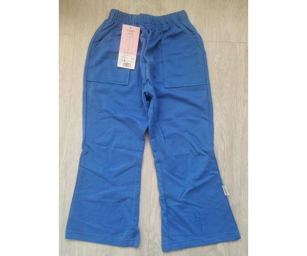 Dívčí tepláky Kytka, modré, 104