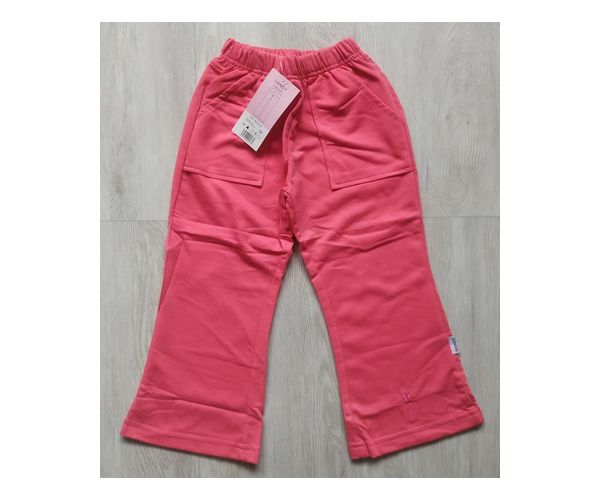 Dívčí tepláky Kytka, jahodové, 98